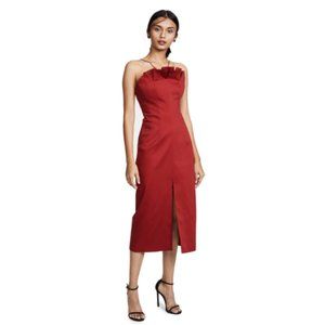 C/MEO COLLECTIVE Only With You Cherry Midi Dress